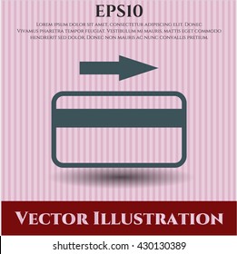 credit card icon vector symbol flat eps jpg app web