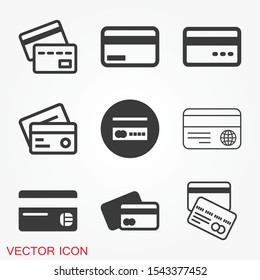 Credit Card, Credit Card icon vector, in trendy flat style isolated on white background.