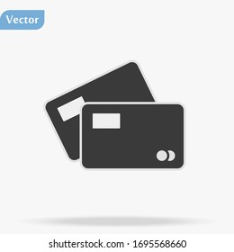 Credit Card, Credit Card icon vector, in trendy flat style isolated on white background. Credit Card icon image, Credit Card icon illustration