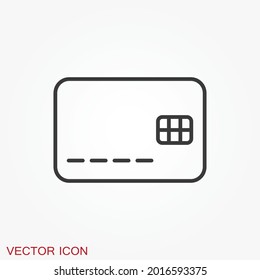 Credit Card icon vector, in trendy flat style