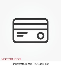 Credit Card icon vector, in trendy flat style