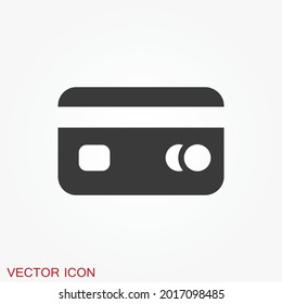 Credit Card icon vector, in trendy flat style