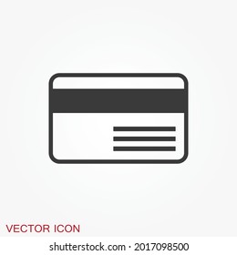 Credit Card icon vector, in trendy flat style