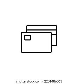 Vector de icono de tarjeta de crédito para aplicaciones web y móviles. Signo de pago de tarjeta de crédito y símbolo