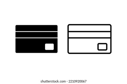 Vector de icono de tarjeta de crédito para aplicaciones web y móviles. Signo de pago de tarjeta de crédito y símbolo
