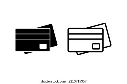Vector de icono de tarjeta de crédito para aplicaciones web y móviles. Signo de pago de tarjeta de crédito y símbolo
