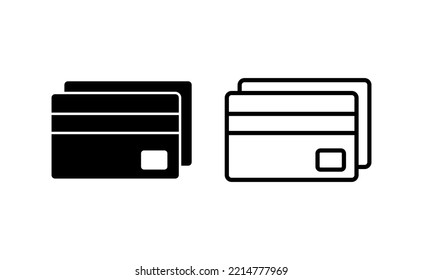 Credit card icon vector for web and mobile app. Credit card payment sign and symbol