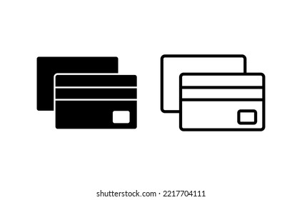 Credit card icon vector for web and mobile app. Credit card payment sign and symbol
