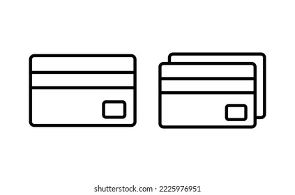 Vector de icono de tarjeta de crédito para aplicaciones web y móviles. Signo de pago de tarjeta de crédito y símbolo