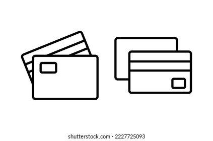 Credit card icon vector for web and mobile app. Credit card payment sign and symbol