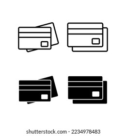 Credit card icon vector for web and mobile app. Credit card payment sign and symbol