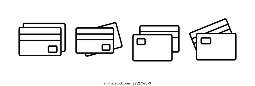 Credit card icon vector for web and mobile app. Credit card payment sign and symbol