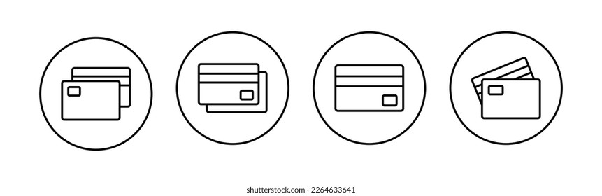 Vector de icono de tarjeta de crédito para aplicaciones web y móviles. Signo de pago de tarjeta de crédito y símbolo