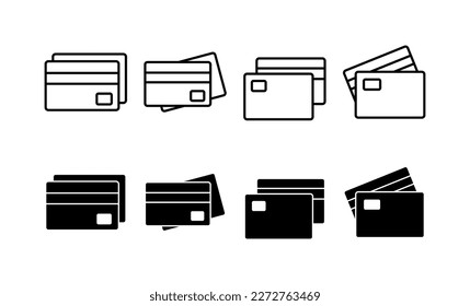 Vector de icono de tarjeta de crédito para aplicaciones web y móviles. Signo de pago de tarjeta de crédito y símbolo