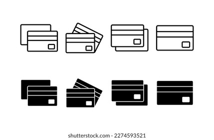 Vector de icono de tarjeta de crédito para aplicaciones web y móviles. Signo de pago de tarjeta de crédito y símbolo