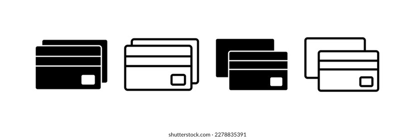 Vector de icono de tarjeta de crédito para aplicaciones web y móviles. Signo de pago de tarjeta de crédito y símbolo