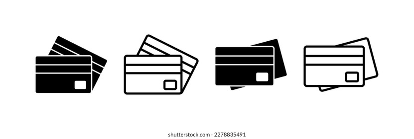 Credit card icon vector for web and mobile app. Credit card payment sign and symbol