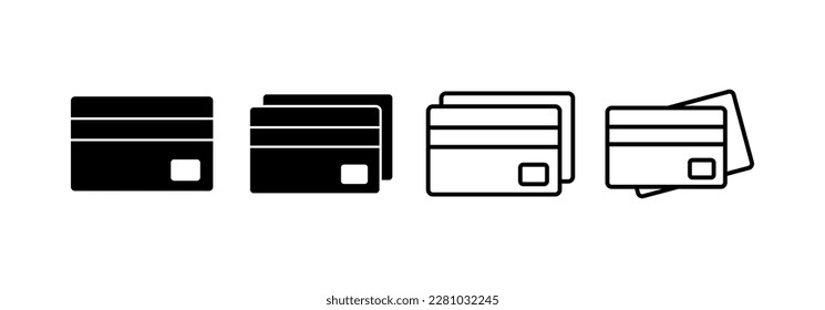 Vector de icono de tarjeta de crédito para aplicaciones web y móviles. Signo de pago de tarjeta de crédito y símbolo
