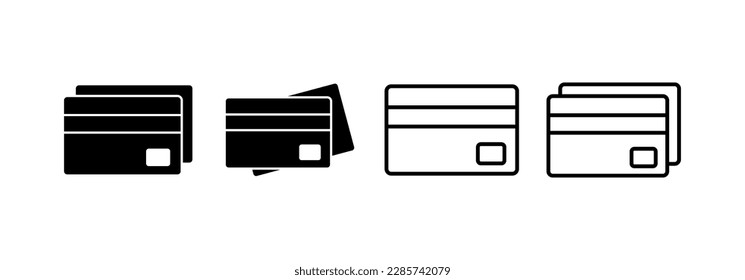 Credit card icon vector for web and mobile app. Credit card payment sign and symbol