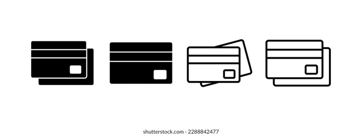 Credit card icon vector for web and mobile app. Credit card payment sign and symbol