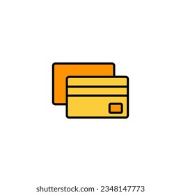 Credit card icon vector for web and mobile app. Credit card payment sign and symbol