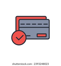 credit card icon. vector.Editable stroke.linear style sign for use web design,logo.Symbol illustration.