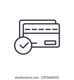 credit card icon. vector.Editable stroke.linear style sign for use web design,logo.Symbol illustration.