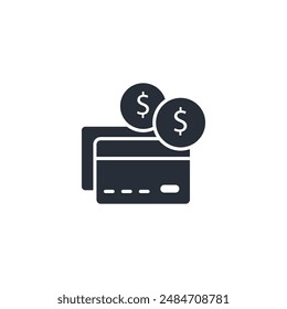 credit card icon. vector.Editable stroke.linear style sign for use web design,logo.Symbol illustration.