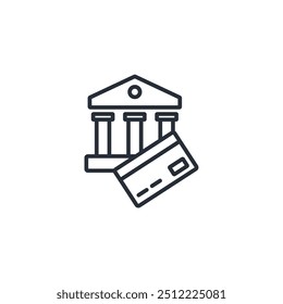 Credit Card icon. vector.Editable stroke.linear style sign for use web design,logo.Symbol illustration.