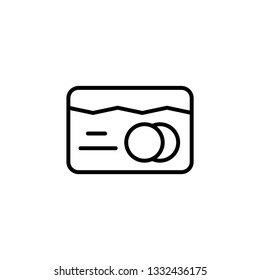 Credit Card icon- Virtual Credit Card linear style vector illustration