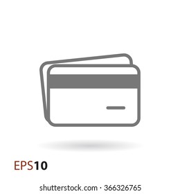 Credit card icon for web and mobile