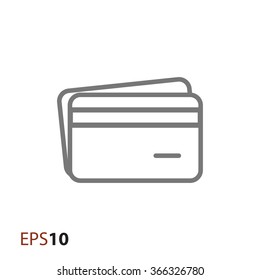 Credit card icon for web and mobile