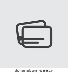 credit card icon, web payment sign