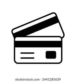 credit card icon with white background vector stock illustration