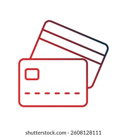 credit card icon with white background vector stock illustration