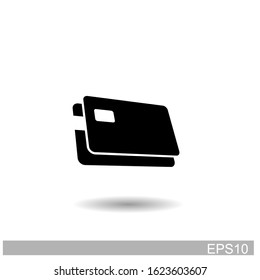 credit card icon with a white background.vector design