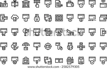 Credit card icons High-Quality Vector Icons Collection with Editable Stroke. Ideal for Professional and Creative Projects