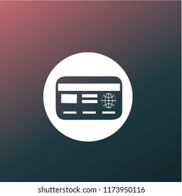 Credit card icons on gradient background