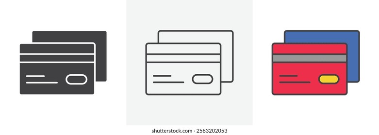 Credit card icons pack for website designs