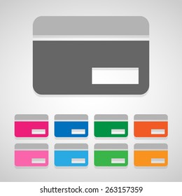 credit card icons set great for any use. Vector EPS10.