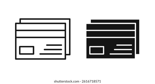 Credit card icons set for website design