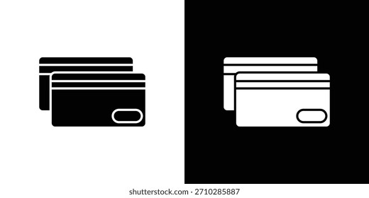 Iconos de tarjeta de crédito. Estilo sólido simple. Ilustración vectorial de glifos aislada