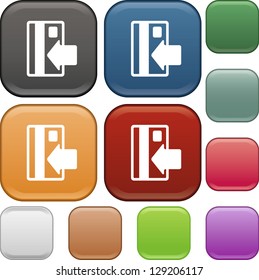 Credit card, icons, vector, button
