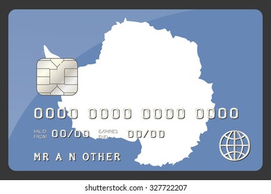 A Credit Card Illustration with the Flag of Antartica