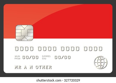 A Credit Card Illustration with the Flag of Indonesia