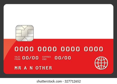 A Credit Card Illustration with the Flag of Poland