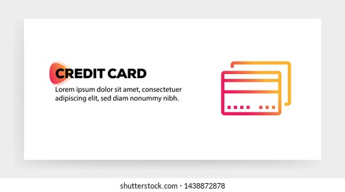 CREDIT CARD AND ILLUSTRATION ICON CONCEPT