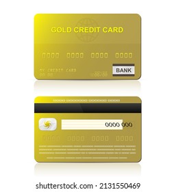 Credit card illustration isolated on white background