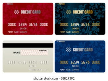 Credit card. Illustration vector.