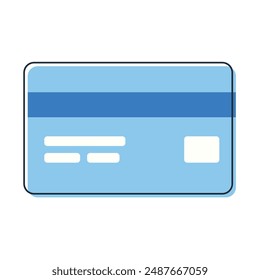 Credit card illustration, vector design isolated on white background.